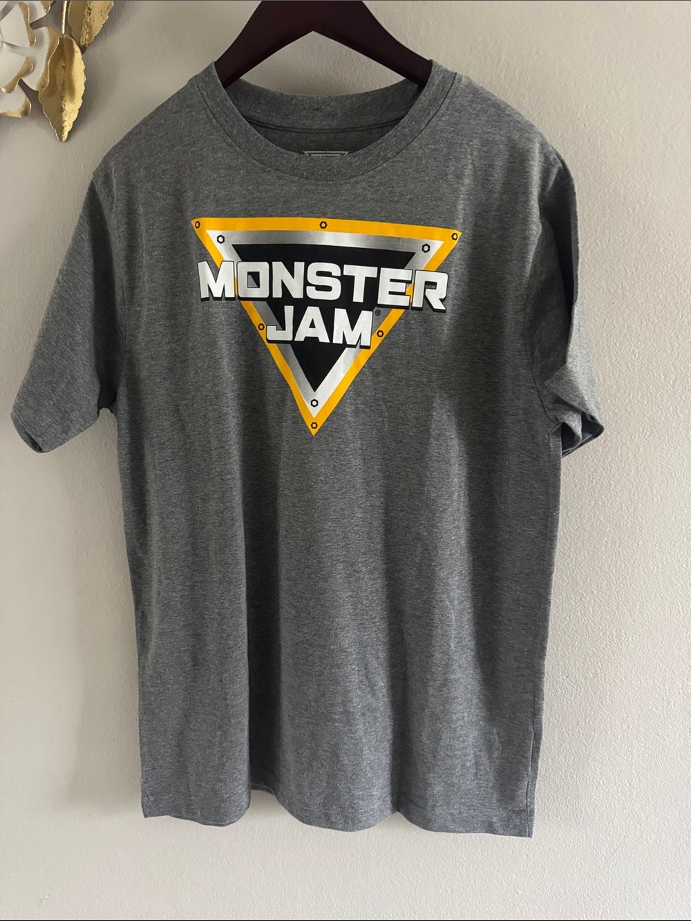 Monster Jam Grey Logo Crew Neck T-Shirt